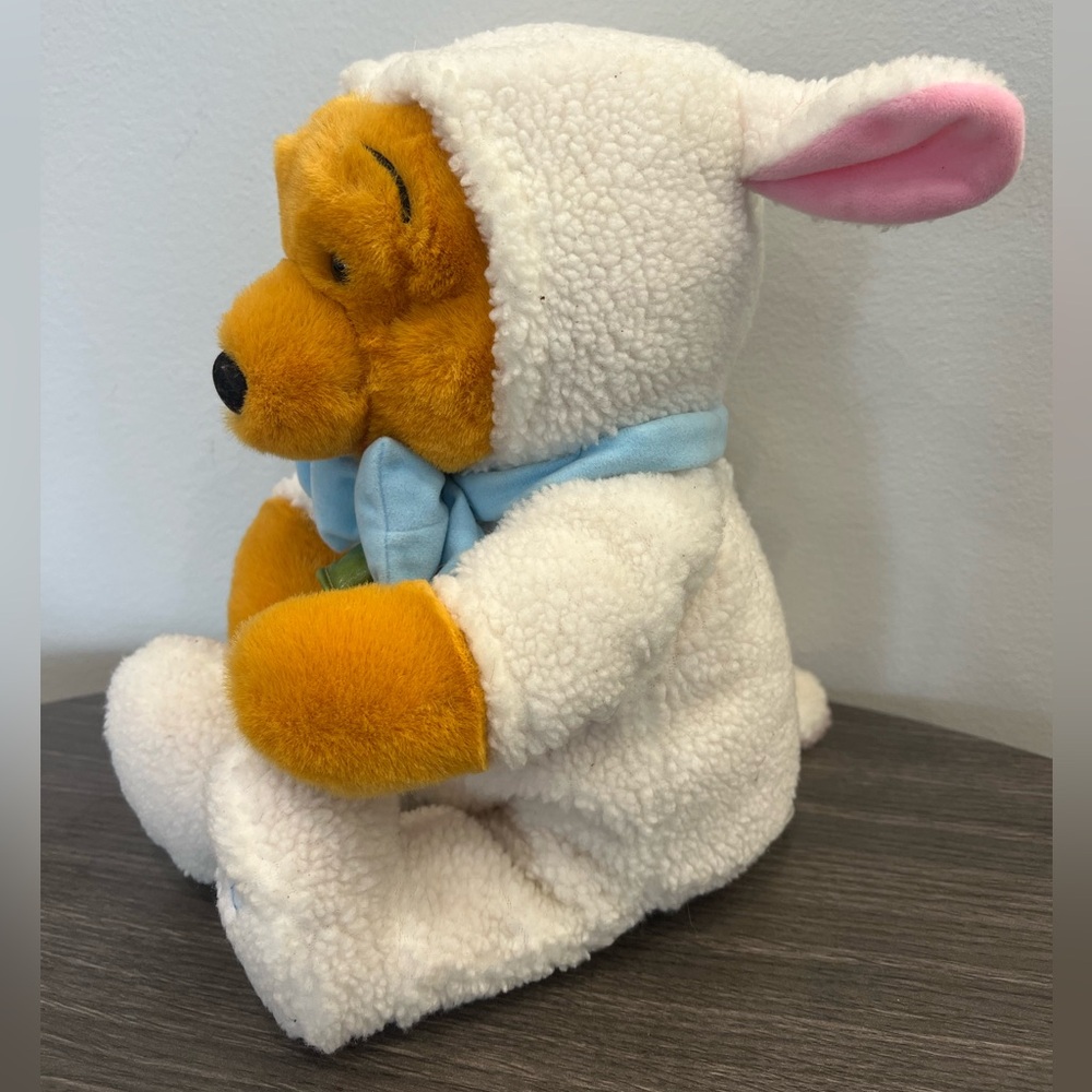 NWT Disney Vintage Lamby Pooh 13” Easter Winnie The Pooh Stuffed Plush - Picture 7 of 9